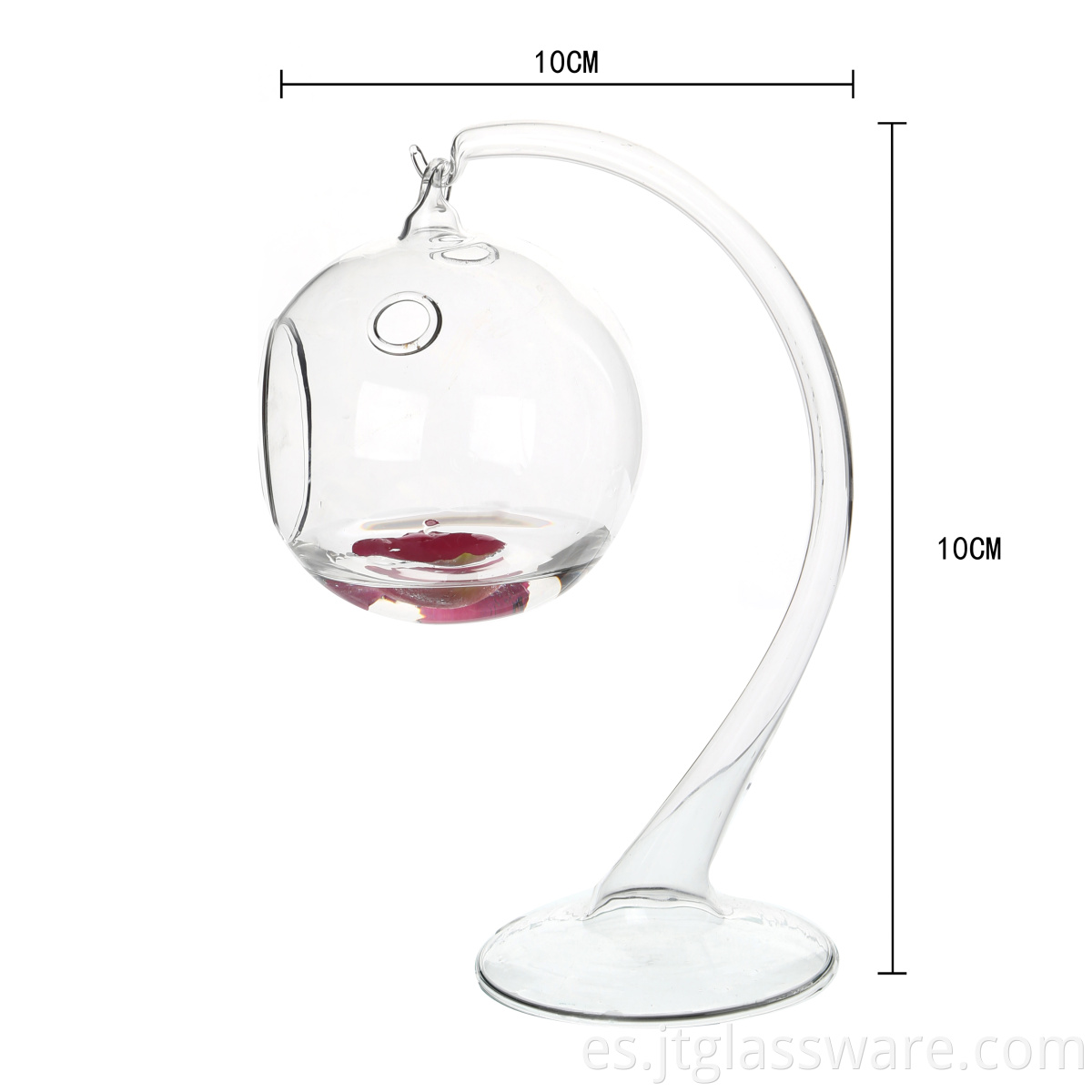 Modern Gift Glass Orb Planters Terrarium Hanging Candle Holder (2)